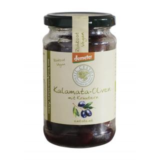 Kalamata Oliven entsteint RAW (Glas)