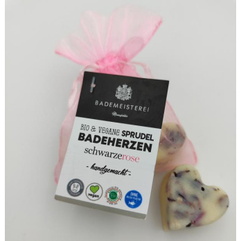 Badeherzen schwarze Rose